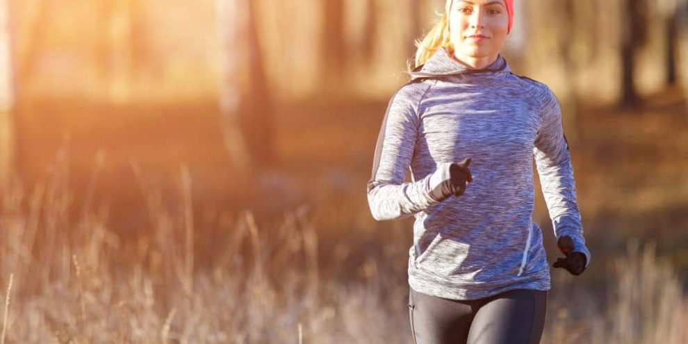 Going out to walk or jog during winter is a good way to keep your body moving.