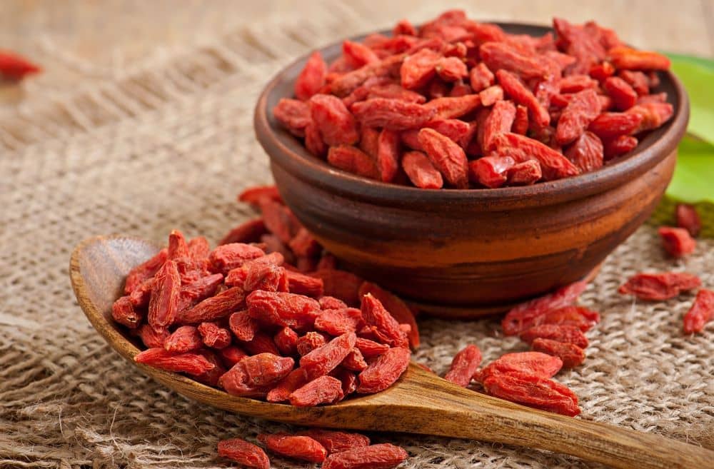 Goji berries provide immune system support. 