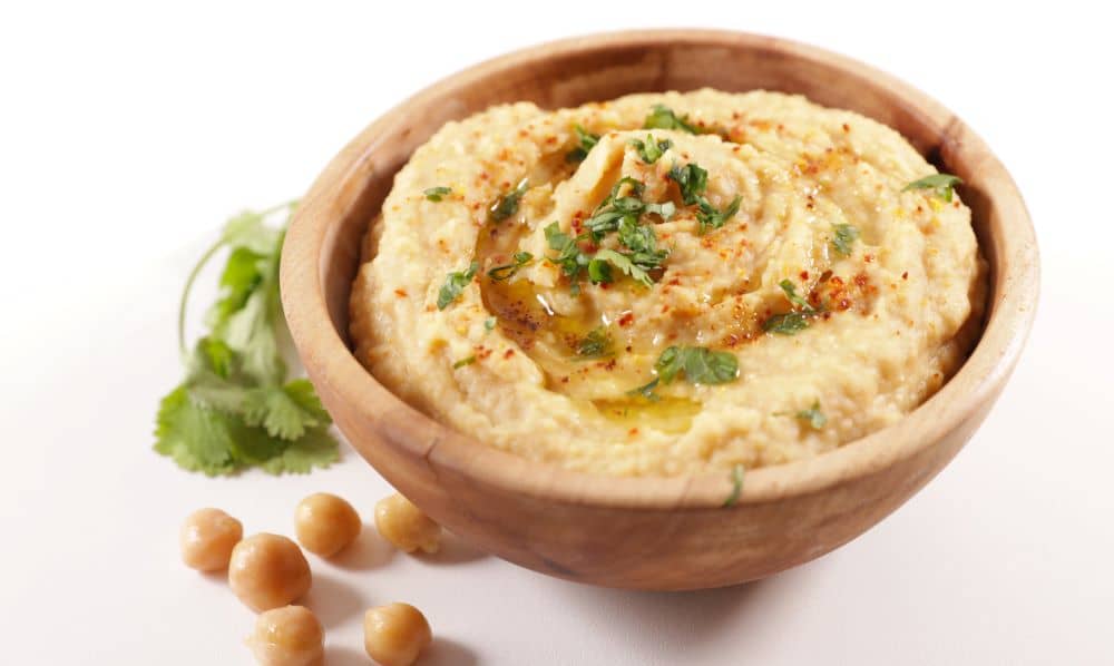 Hummus is rich in fibre which promotes good digestion.