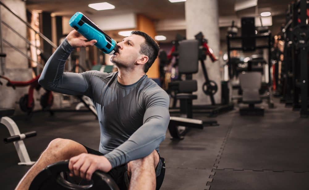 It is important to stay hydrated while working out to replace the fluids you lose when you sweat.