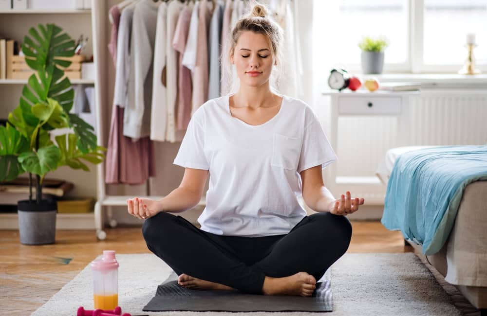 Meditation at home.