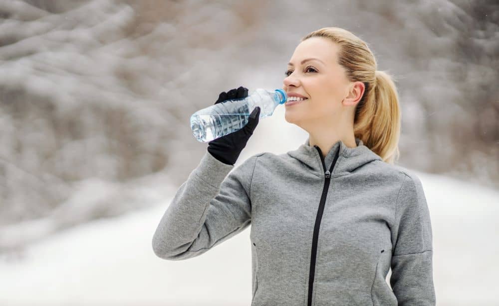 Staying hydrated during winter.