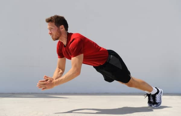 The plyo push-up is a bodyweight exercise aimed at increasing upper-body power and strength.