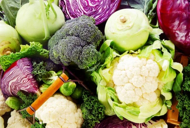 Cruciferous vegetables are low-calorie, and rich in folate, vitamins C, E, and K, and fiber.